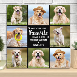 Plaque Photo Mémorial 8 Photo Collage Animaux de compagnie Chie