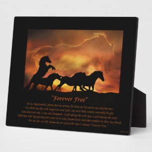 Plaque Photo Mémorial de cheval avec poème spirituel