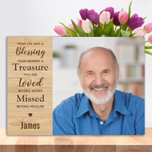 Plaque Photo Mémorial de la famille de mémoire amoureuse