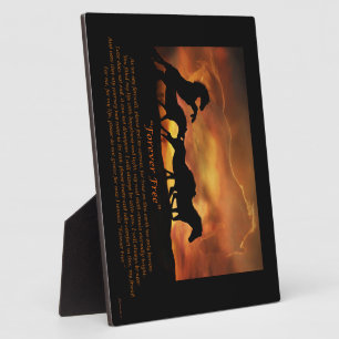 Plaque Photo Mémorial Forever Free Horse