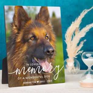 Plaque Photo Mémorial Personnalisé pour Animal de Compagnie Mod