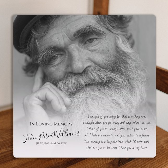 Plaque Photo Mémorial Photo Moderne (Créateur téléchargé)