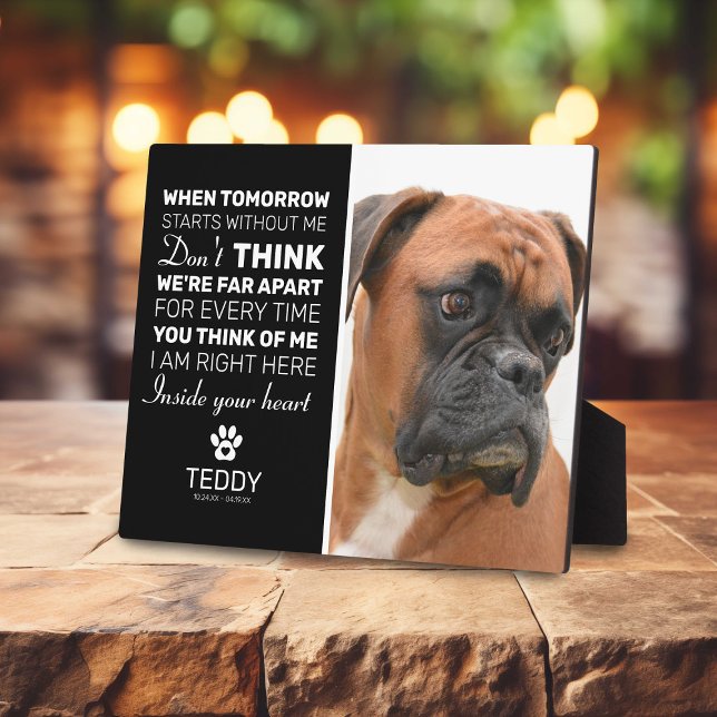 Plaque Photo Mémorial pour animal de compagnie | Souvenir de ch (Créateur téléchargé)