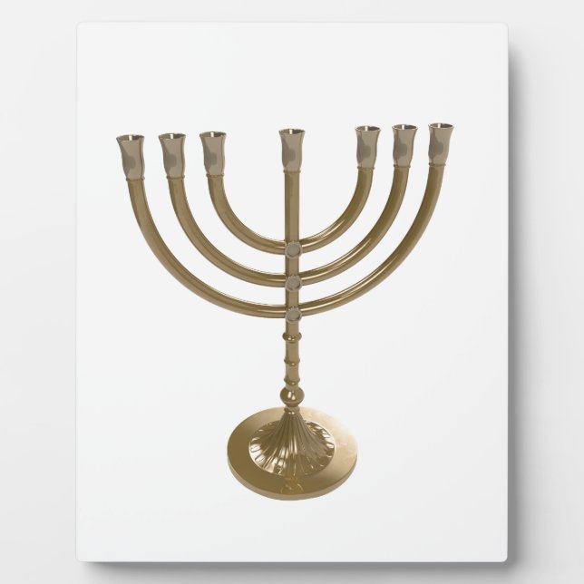 Plaque Photo menorah or (Devant)