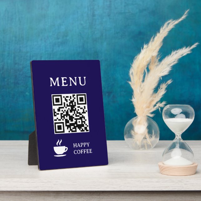 Plaque Photo Menu QR Code Restaurant | 5" x 7" (Côté)