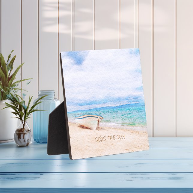 Plaque Photo Mer Le Jour Plage Bateau De Pêche (Créateur téléchargé)