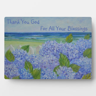 Plaque Photo Merci God Seashore