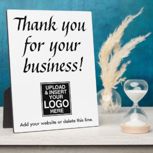 Plaque Photo Merci pour votre entreprise avec logo