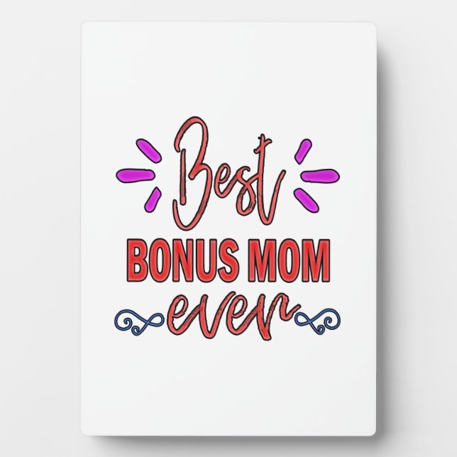 Plaque Photo Mère Cadeau Meilleur Bonus Maman Jamais (Devant)