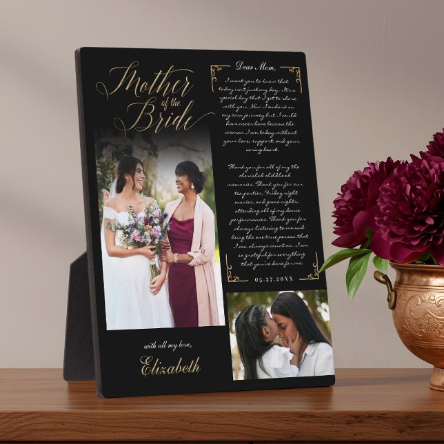 Plaque Photo Mère de la mariée Photos Mariage Mémoire Keepsaké (Father of the Bride Photos Wedding Memory Keepsake Plaque)