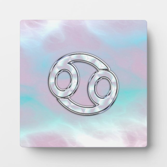 Plaque Photo Mère de style Pearl Cancer Symbole Astrologie (Devant)