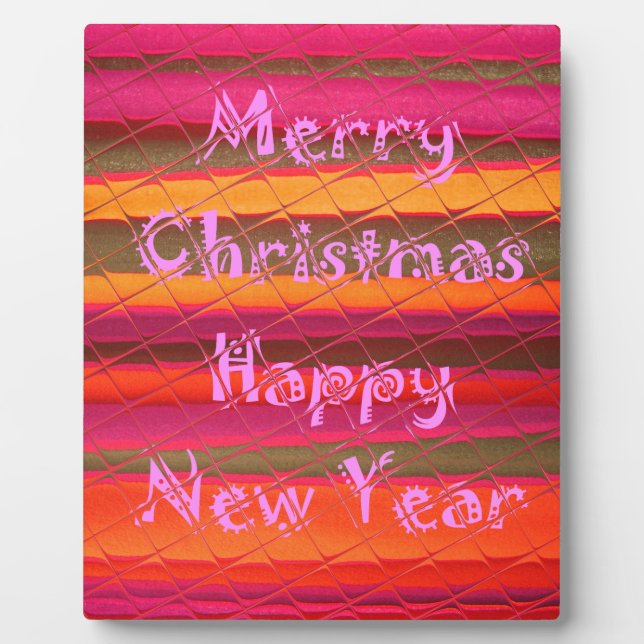 Plaque Photo Merry Christmas Happy (Devant)