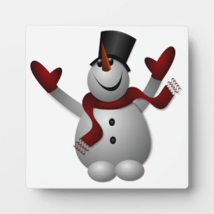 PLAQUE PHOTO "MERRY CHRISTMAS" SNOWMAN