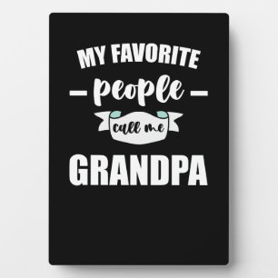 Plaque Photo Mes personnes préférées m'appellent Grand-Père Gra
