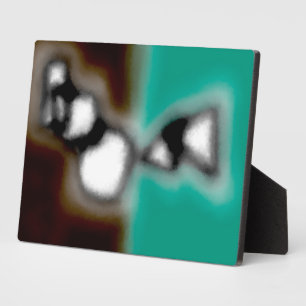 Plaque Photo Message dans une bouteille : Brown Abstrait, Turqu