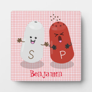 Plaque Photo Mignons shake-sel et poivre kawaii de dessin animé