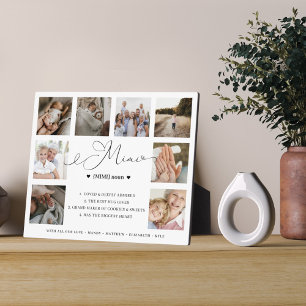 Plaque Photo Mimi Définition Script Photo Collage Keepsaké