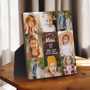 Plaque Photo Mimi We Lots Hearts Wood Photo Collage