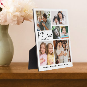 Plaque Photo Mimi We Love You Grandkids Names 6 Photo Collage