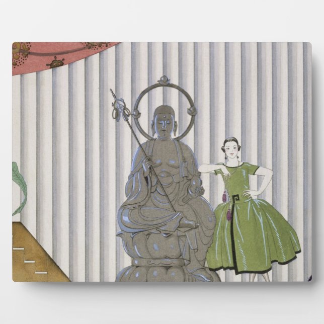 Plaque Photo Mlle Spinelly Chez Elle, 1920 (pochoir pri) (Devant)