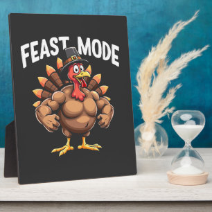 Plaque Photo Mode fête Drôle Thanksgiving Turquie Fitness Repas
