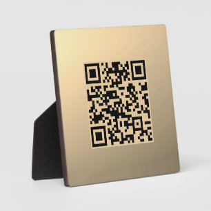 Plaque Photo Modèle de code QR immédiatement modifiable   Or Fa