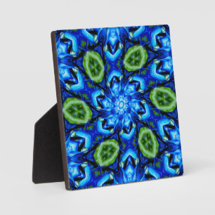 Plaque Photo Modèle Floral bleu Abstrait