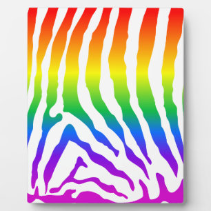 Plaque Photo Modèle Rainbow Zebra
