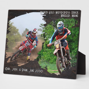 Plaque Photo Modèles photo de brosse en bois foncé