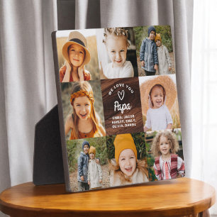Plaque Photo Modern Love You Papa Wood Collage Instagram