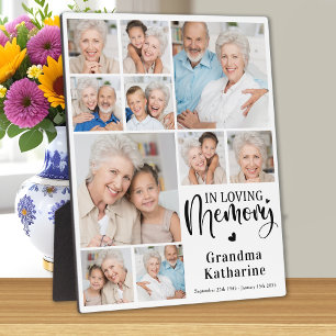 Plaque Photo Modern Loving Memory 10 Photo Collage Memorial