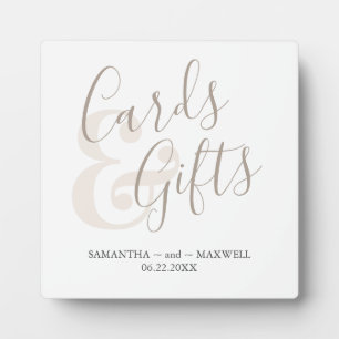 Plaque Photo Modern Wedding Cards & Gifts Sign