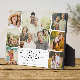 Plaque Photo Moderne Collage de Photos de Famille 'Nous t'aimon