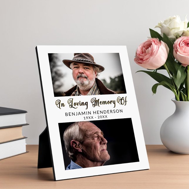 Plaque Photo Moderne en mémoire d'amour 2 photo (Créateur téléchargé)