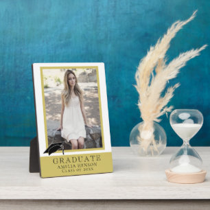 Plaque Photo Moderne Golden Graduation - photo