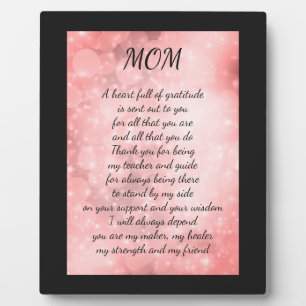PLAQUE PHOTO MOM