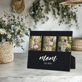 Plaque Photo Mom Established Modern Script 3 Photo