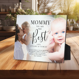 Plaque Photo 'MOMMY' vous êtes le meilleur' Photos Nom et Citat