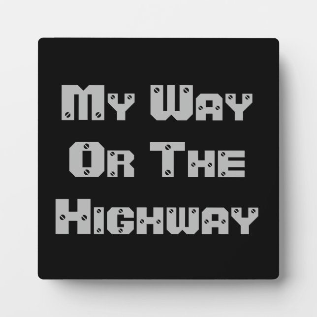 Plaque Photo Mon Chemin Ou L'Autoroute (Devant)