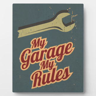 Plaque Photo Mon Garage Mes règles