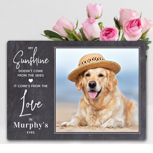 Plaque Photo Mon Soleil Personnalisé Photo Amoureux de Chien  (Créateur téléchargé)