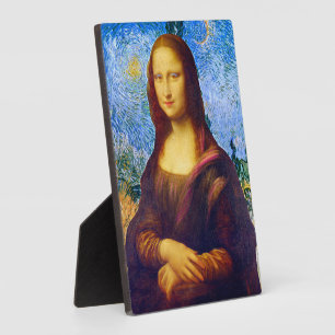 Plaque Photo Mona Lisa et Van Gogh