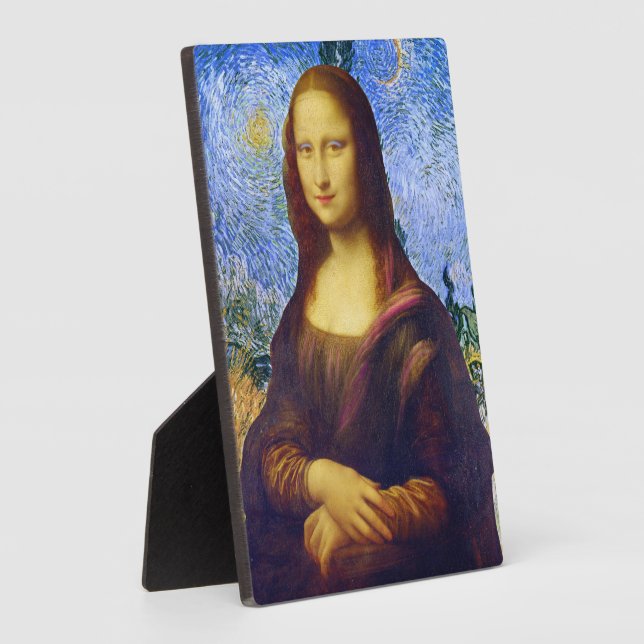 Plaque Photo Mona Lisa et Van Gogh (Côté)