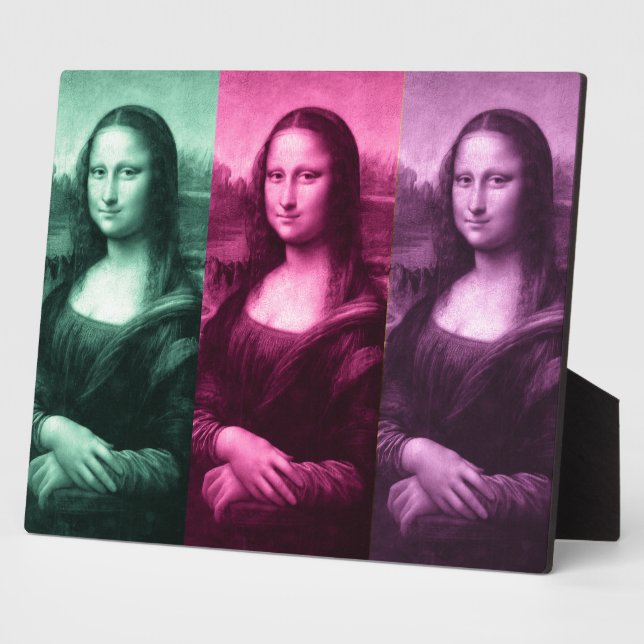 Plaque Photo Mona Lisa Rose vert violet (Côté)