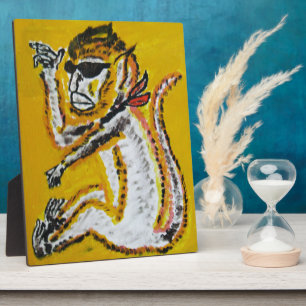 Plaque Photo Monkey Circus Art