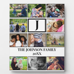 Plaque Photo Monogramme de famille personnalisé 11 Collage phot