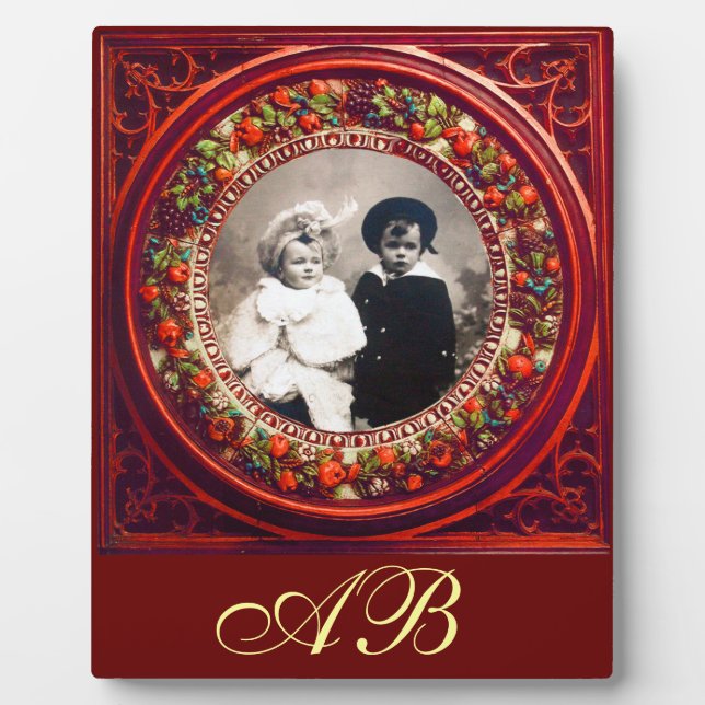 PLAQUE PHOTO MONOGRAMME FRUITS DE LA RENAISSANCE FLORENTINE (Devant)