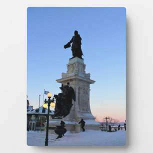 Plaque Photo Monument à Samuel De Champlain, Québec, Canada
