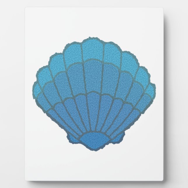 Plaque Photo Mosaïque Blue Seashell (Devant)