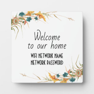 Plaque Photo Mot de passe Wifi